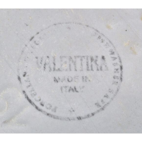 Valentina Oval Porcelain Baking Dish Orange White Italy 7.5x5" - Picture 8 of 9